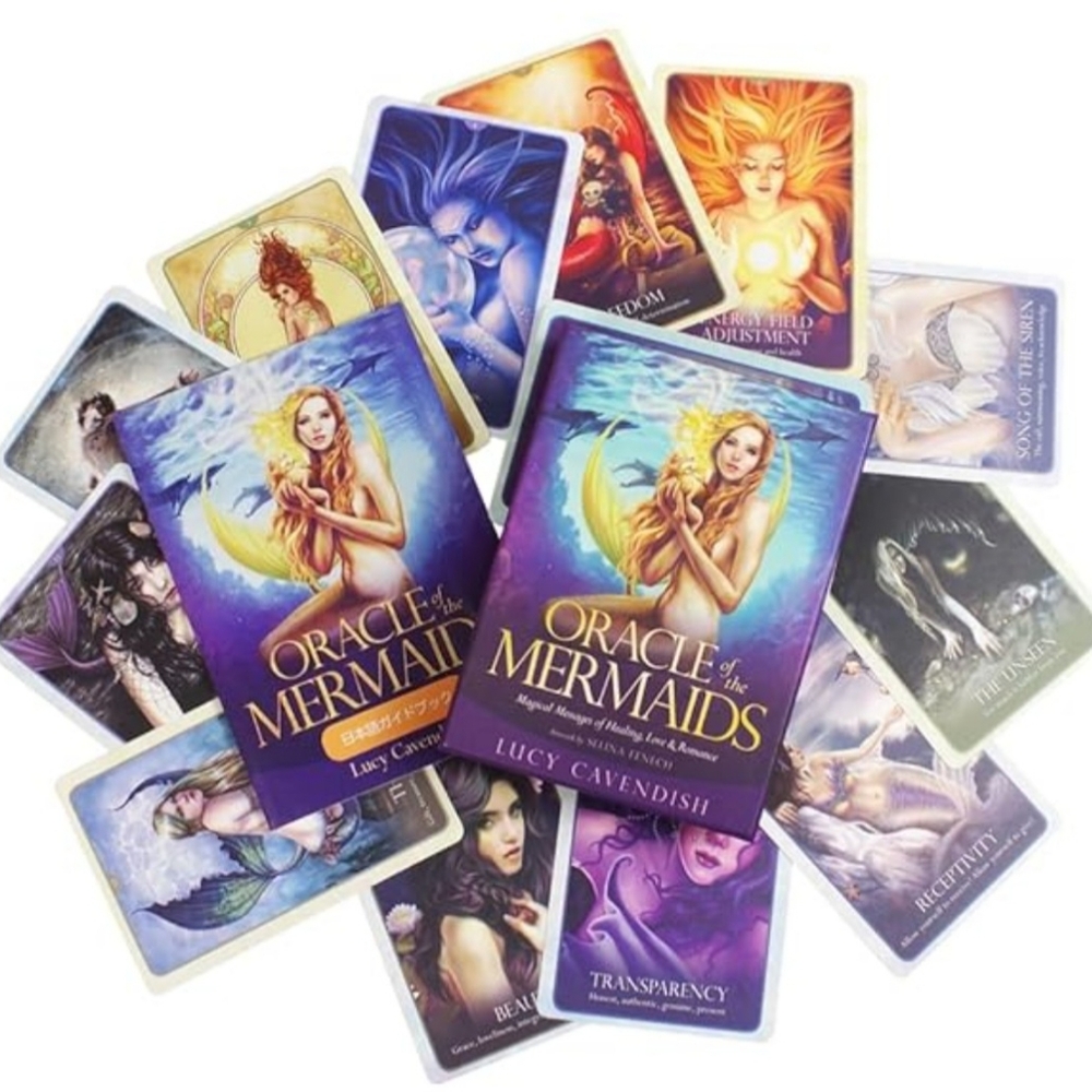 New Sealed Oracle Of The Mermaids 45 Card Illustrated Deck & 168 Page Guidebook.
